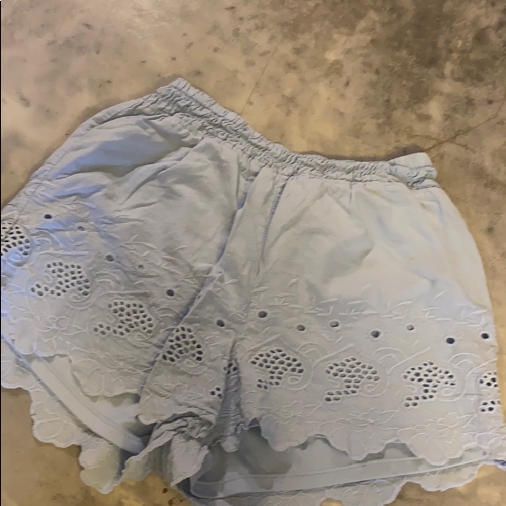 Baby Blue Lace Shorts